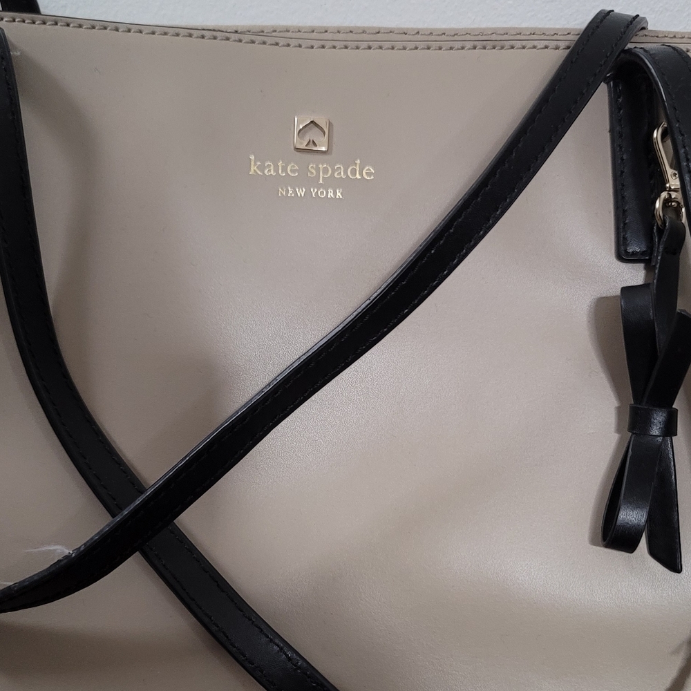 Kate spade tote black cream large